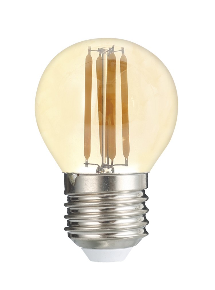 Лампа светодиодная шар PLED OMNI G45 8W E27 3000K Gold (8W=75Вт, 720Lm) 230/50 Jazzway