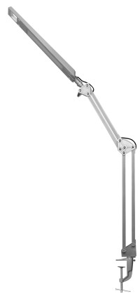 Светильник настольный KD-821  C03 серебро LED (8 Вт, 230В, 2 ур.ярк,350лм, струбцина)Camelion