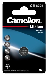 Элемент питания диск.  CR1225 BL-1 (литиевая,3V) 1шт на бл. Camelion