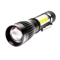 Фонарь  LED5333  фонарь акк 4В, черн., LED+COB, 3 Вт, фокус, 4 реж, USB, бокс са  Ultraflash