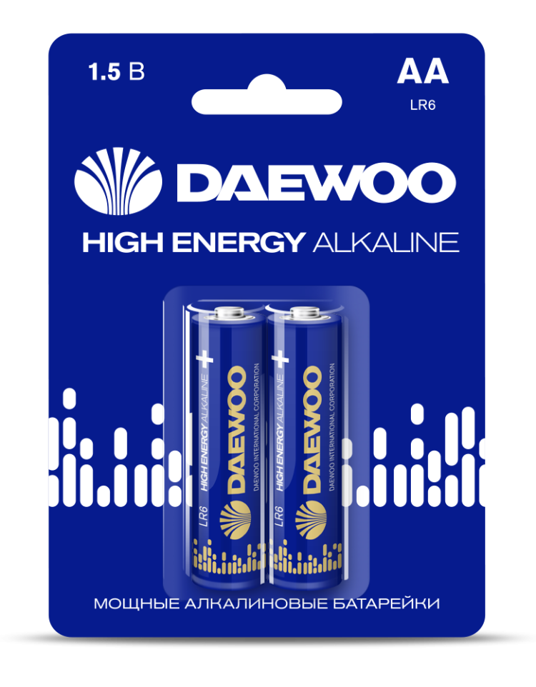 Элемент питания  LR 6(АА) BL-2 DAEWOO High Energy Alkaline