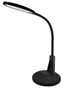 Светильник настольный KD-836 C02 черн.LED(7Вт,230В,450лм,сенс.рег.ярк и цвет.темп,USB-5В,1А )