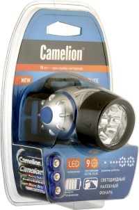 Фонарь налобный Camelion LED 5317-9 Мх  9straw LED, металлик, 4реж., 3хААА в компл.