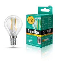 Эл.лампа светодиодная LED7-G45-FL/830/E14 (7Вт=60Вт 715Lm 220В) Camelion