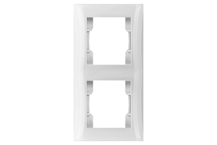 Рамка  2-места белая вертикальная   V01-11-A22-M  Magenta  Volsten