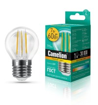 Эл.лампа светодиодная LED7-G45-FL/830/E27 (7Вт=60Вт 715Lm 220В) Camelion