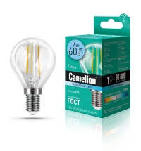 Эл.лампа светодиодная LED7-G45-FL/845/E14 (7Вт=60Вт 765Lm  220В ) Camelion