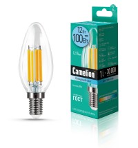 Эл.лампа светодиодная LED 12-C35-FL/845/E14  (12Вт=100Вт 1115Lm 220В) Camelion