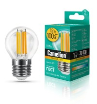 Эл.лампа светодиодная LED 12-G45-FL/830/E27 (12Вт=100Вт 1105Lm 220В) Camelion