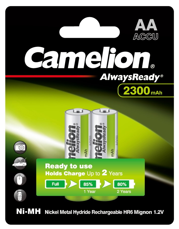 Аккумулятор АА 2300мАч (Ni-Mh) Always Ready BL-2 2шт на блист. Camelion