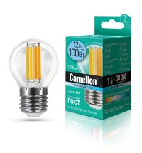 Эл.лампа светодиодная LED 12-G45-FL/845/E27  (12Вт=100Вт 1115Lm 220В) Camelion