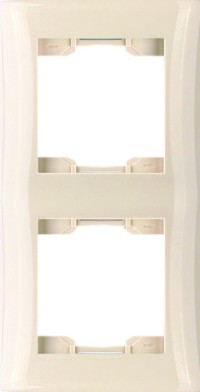 Рамка 2-места кремовая вертикальная Magenta   V01-12-A22-M  Volsten