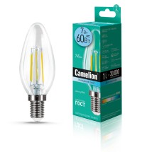 Эл.лампа светодиодная LED7-C35-FL/845/E14 (7Вт=60Вт 765Lm 220В) Camelion