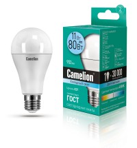 Эл.лампа светодиодная 11Вт LED11-A60/845/E27 (11W=80Вт 900Lm)  Camelion