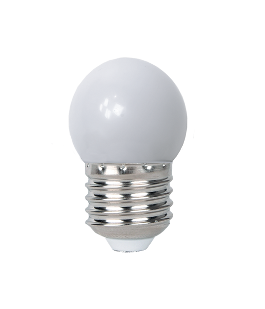 Лампа светодиодная шар PLED- ECO-G45 1w E27 4500K матовая (1W=10Вт, 80Lm) 230/50 jaZZway