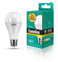 Эл.лампа светодиодная 13Вт LED13-A60/830/E27 (13W=100Вт 1045Lm) Camelion