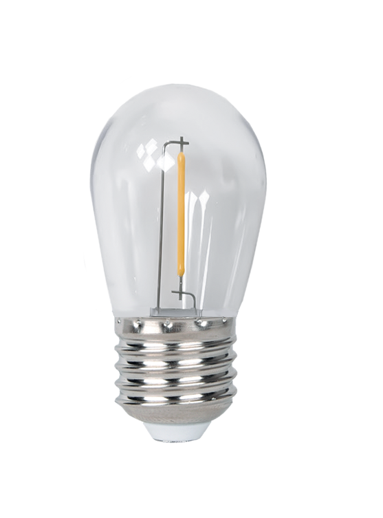 Лампа светодиодная шар PLED- ECO- S14 1w E27 2700K прозрачная (1W=10Вт, 80Lm) 230/50 jaZZway