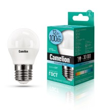 Эл.лампа светодиодная  шар LED12-G45/845/E27 (12W=100Вт 970Lm) Camelion