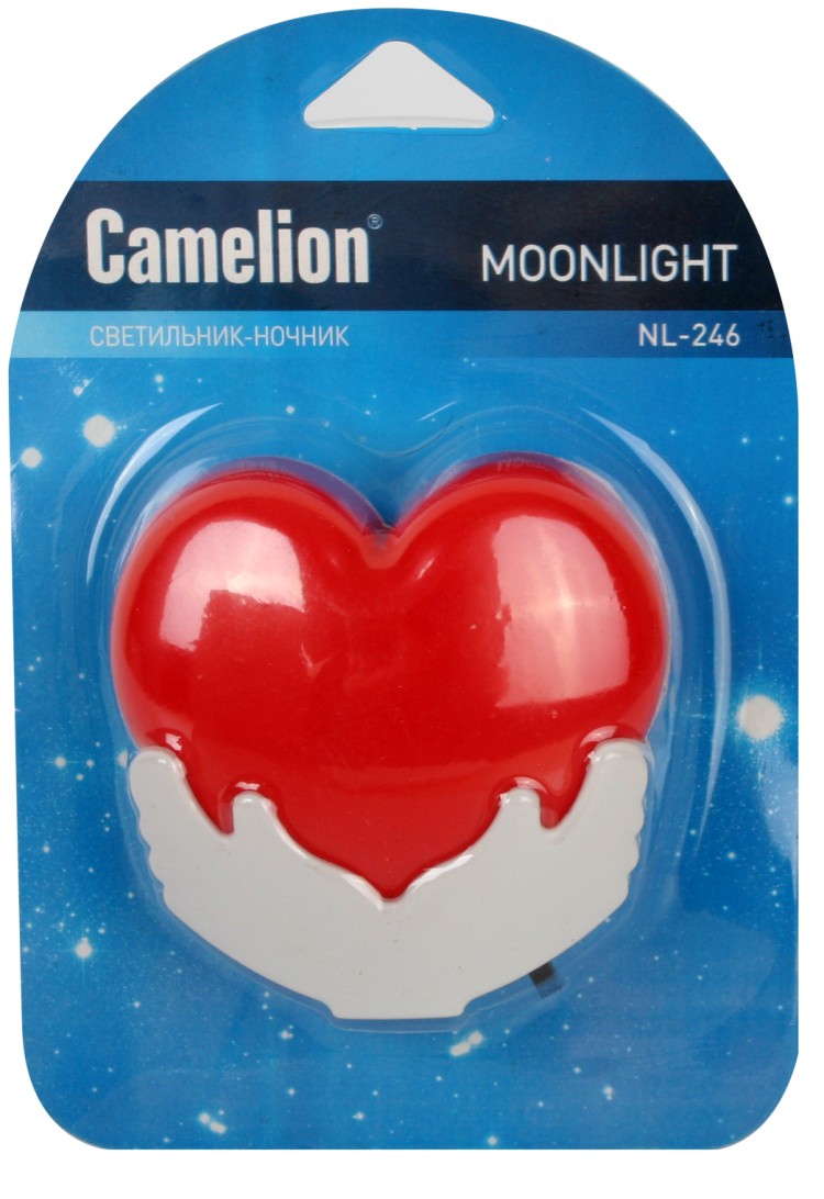 Ночник NL-246 "Сердце" (LED  с выкл, 220В) Camelion