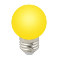 Лампа светодиодная. Форма "шар", матовая. Цвет желтый LED-G45-1W/YELLOW/E27/FR/С