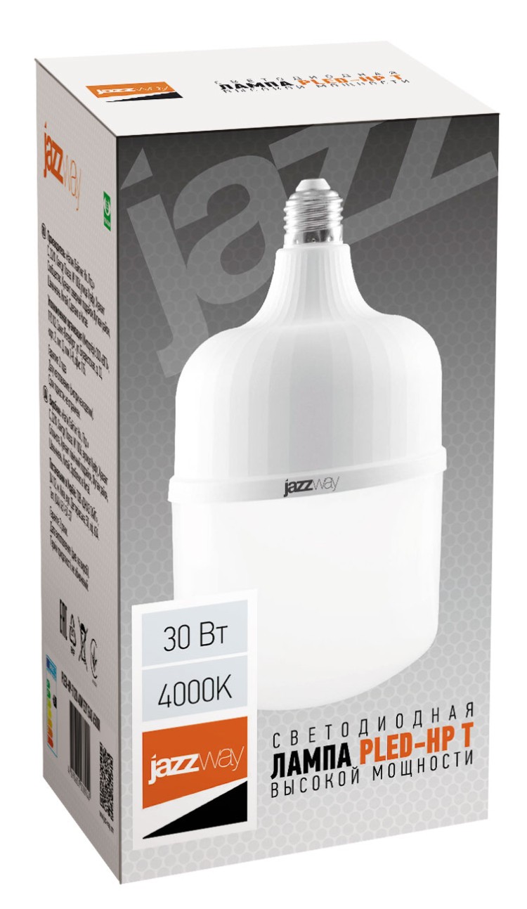Лампа светодиодная  PLED-HP-T100  30w 4000K 2550Lm E27 220/50  Jazzway
