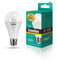 Эл.лампа светодиодная 20Вт LED20-A65/830/E27 (20W= 180Вт 1820Lm ) Camelion