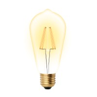 Лампа светодиодная Vintage. Форма «конус», золотистая колба. LED-ST64-5W/GOLDEN/E27 GLV22GO