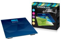 Весы напольные ELX-SB03-C45 абстракция синяя (до 180 кг, LED подсветка) ERGOLUX