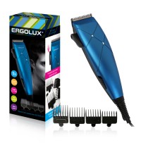 Машинка для стрижки волос  ELX-HC05-C45 черный с синим (15Вт, 220-240В) ERGOLUX