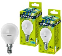 Эл.лампа светодиодная Шар  LED-G45-7W-E14-3K (7Вт=60Вт 510Lm E14 3000K 172-265В) Ergolux