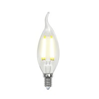 Лампа светодиодная. Форма "свеча на ветру"LED-CW35-7,5W/NW/E14/CL GLA01TR,  Серия Air.ТМ Unie