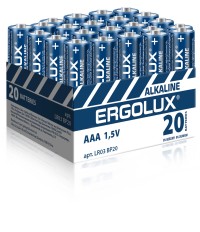 Элемент питания  LR03 Alkaline BP-20 (ПРОМО, LR03 BP20, батарейка,1.5В) Ergolux