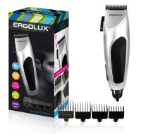 Машинка для стрижки волос  ELX-HC03-C42 серебр. (10Вт, 220-240В) ERGOLUX
