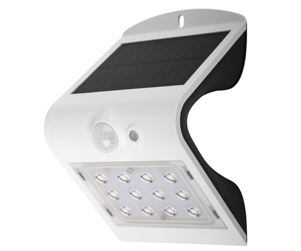 Светильник с солнечной батареей настенный ФАZА SLR-W03-WH белый, датчик движения