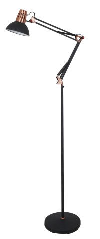 Светильник напольный KD-431F  С62  черный + медь (Berlin, 1х E27, 40Вт, 230В, металл) Camelion