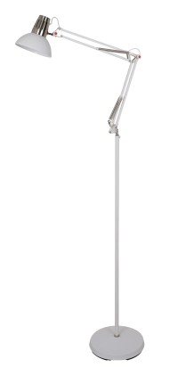 Светильник напольный KD-431F  С71  Белый + хром (Berlin, 1х E27, 40Вт, 230В, металл) Camelion