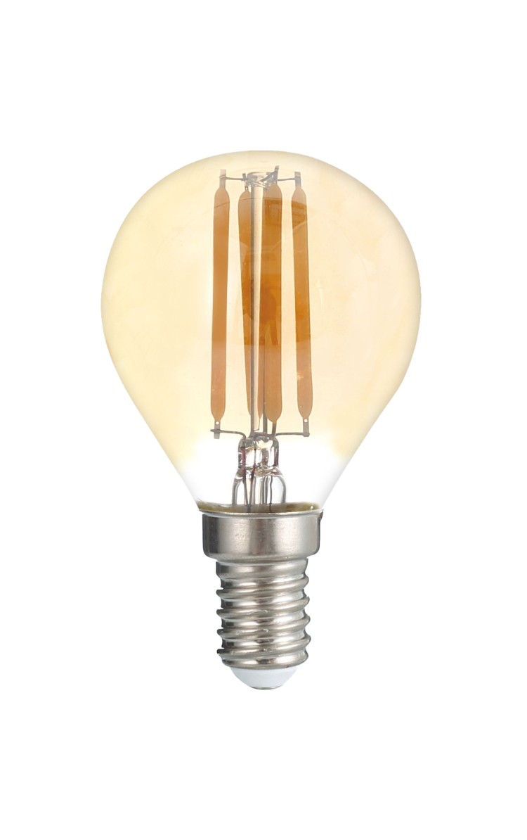 Лампа светодиодная  PLED OMNI G45 8w E14 3000K Gold 230/50  Jazzway