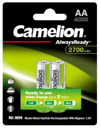 Аккумулятор Always Ready  AA-2700mAh Ni-Mh BL-2 (NH-AA2700BP2,1.2В)Camelion