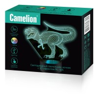 Ночник NL-405 "Динозавр" с эффектом объёмного изображения (Led 3Вт, RGB, 3хААА , USB-220В) Camelion