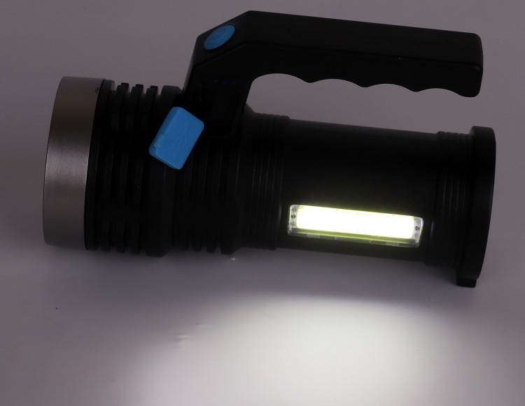Ultraflash LED53765  (фонарь акк 4В, черн., 2LED, 3 Вт, 4 реж, USB, бокс са)