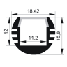 Профиль  PAL 1818 круглый (2м) анодированный jaZZway