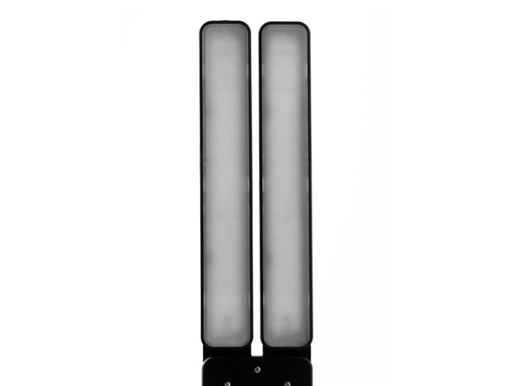 Светильник настольный UF-819 C02 черный (Led, 12Вт, 6000К, 3ур.яркости, 2 плафона, кожа) Ultraflash