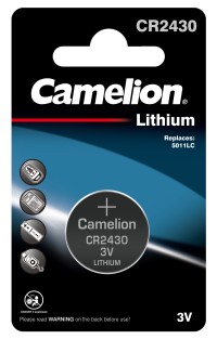 Элемент питания диск.  СR2430 BL-1 (литиевая,3V) 1шт на бл. Camelion
