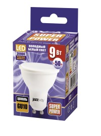 Лампа светодиодная  PLED- SP GU10  9W 5000K-E (9W=75Вт, 820Lm) 230/50 Jazzway
