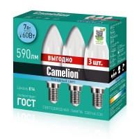 Camelion LED7-C35-3/845/E14 (Эл.лампа светодиодная 7Вт 220В ПРОМО 3)
