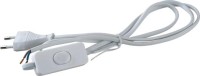 Сетевой кабель S-LRBK белый с пл. вилкой и выкл. 1,5м  Volsten