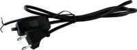 Сетевой кабель S-LRBK чёрный с пл. вилкой и выкл. 1,5м  Volsten