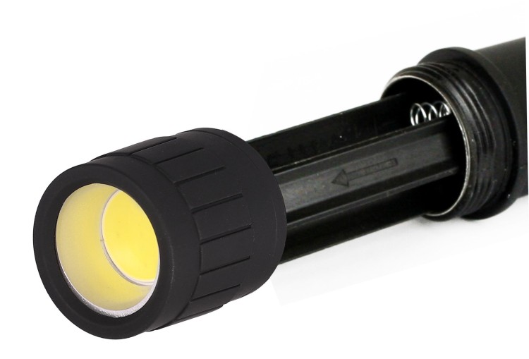 Фонарь LED16011 (3XR03, черный, COB LED 3Вт, пластик, блистер-пакет)Ultraflash
