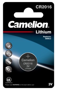 Элемент питания диск.  СR2016 BL-1 (литиевая,3V) 1шт на бл. Camelion