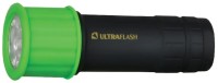 Фонарь  LED15001-C (3XR03 светофор,  зеленый с черным, 9 LED, пластик, блистер) Ultraflash